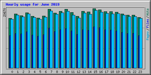 Hourly usage for June 2019