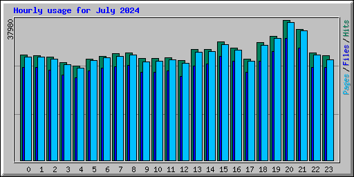 Hourly usage for July 2024