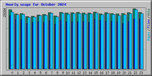 Hourly usage for October 2024